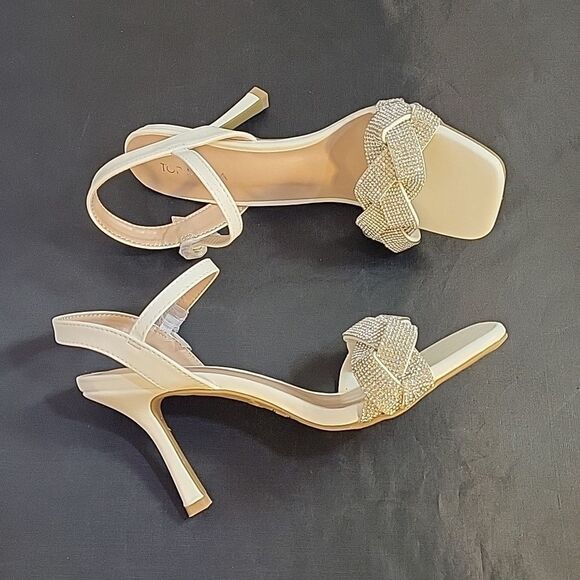 BRAND NEW TOP MODA  HEEL RHINESTONES EMBELLISHMENTS ANKLE STRAP SQUARE T… - Picture 11 of 16